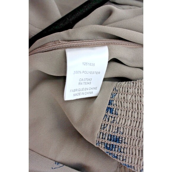 House of Harlow 1960 Top Womens sz M Sheer Gray Blue Floral Ruched Back - Picture 8 of 8